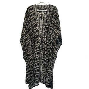 Colleen Lopez Women’s XS Black and Cream Cinched Waist Dress/ Swimsuit coverup​